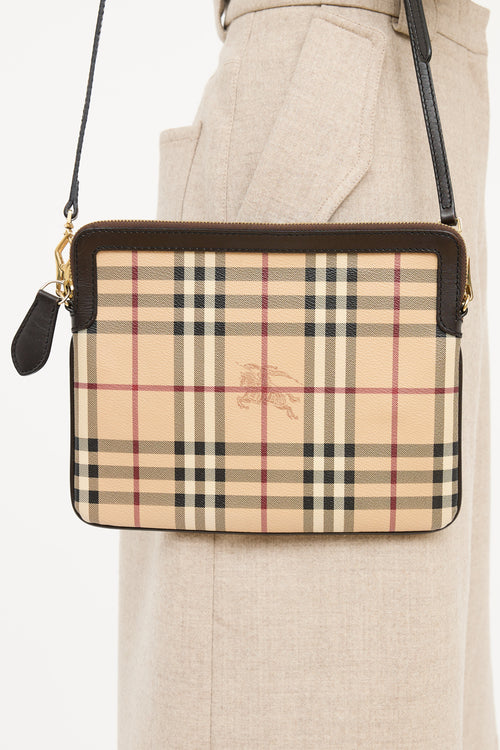 Burberry Beige 
Multicolour Haymarket Flat Check Canterbury Bag