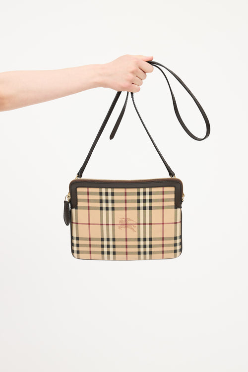 Burberry Beige 
Multicolour Haymarket Flat Check Canterbury Bag