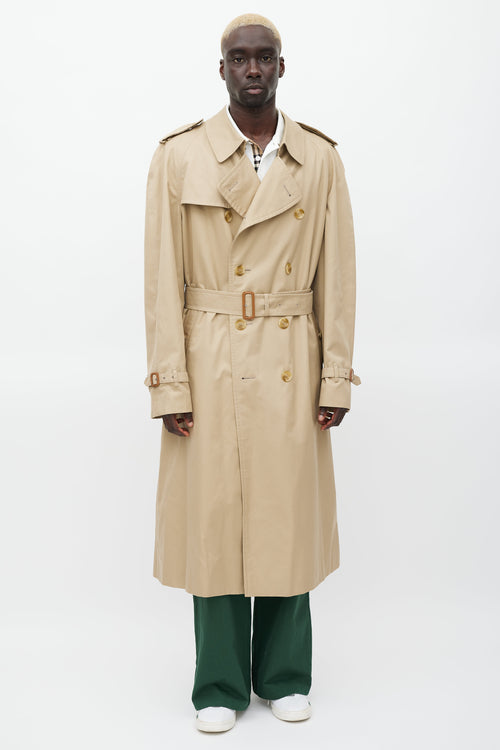 Burberry Beige Lined Belted Trench Coat