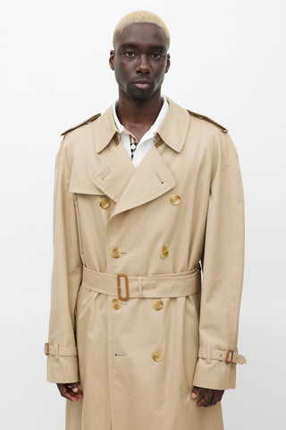 Burberry Beige Lined Belted Trench Coat