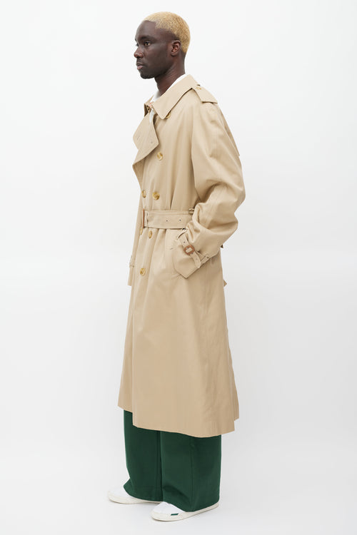 Burberry Beige Lined Belted Trench Coat