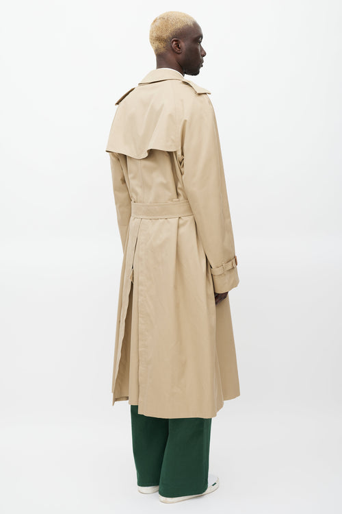 Burberry Beige Lined Belted Trench Coat