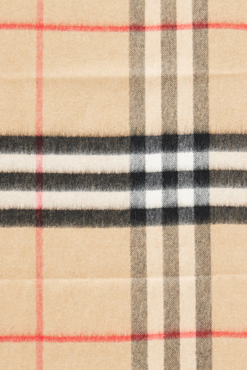 Burberry Beige 
Multi Cashmere Check Scarf