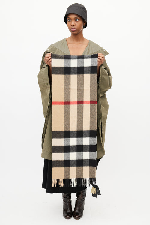 Burberry Brown 
Multi Cashmere Half Mega Check Scarf