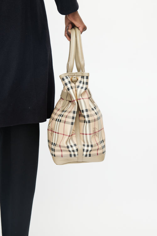 Burberry Beige 
Multi Haymarket Check Shoulder Bag