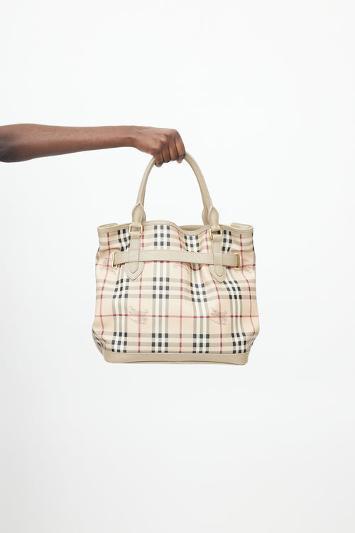 Burberry Beige 
Multi Haymarket Check Shoulder Bag