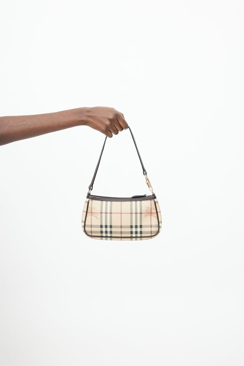 Burberry Beige 
Multi Haymarket Check Wristlet