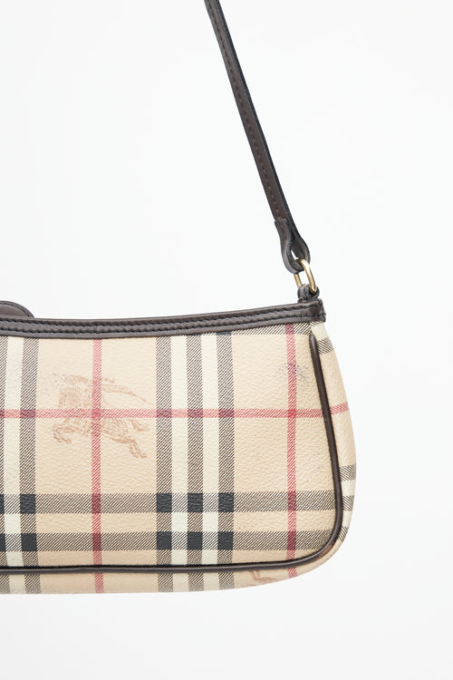 Burberry Beige 
Multi Haymarket Check Wristlet