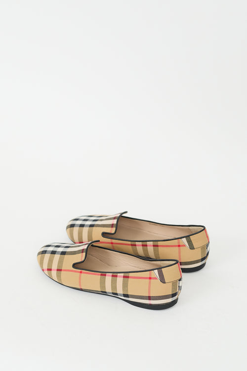 Burberry Beige 
Multi House Check Flat