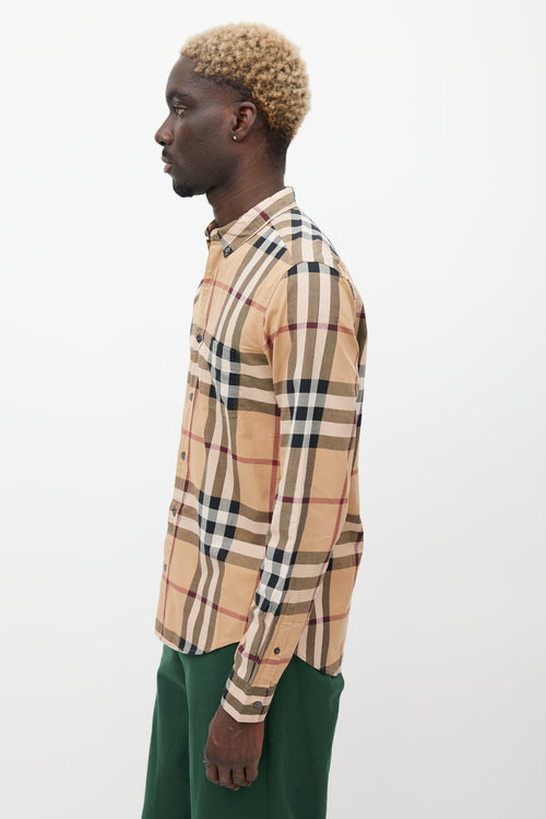 Burberry Beige 
Multicolour Nova Check Shirt