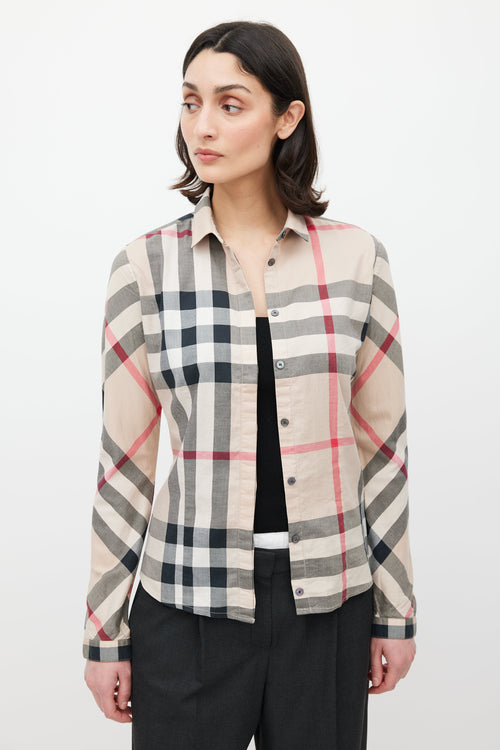 Burberry Beige 
Multicolour Nova Check Shirt