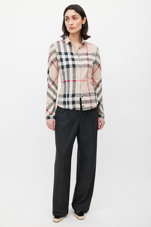 Burberry Beige 
Multicolour Nova Check Shirt