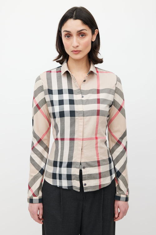 Burberry Beige 
Multicolour Nova Check Shirt