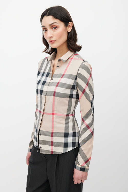 Burberry Beige 
Multicolour Nova Check Shirt