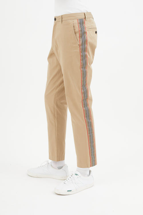 Burberry Beige 
Multicolour Stripe Trouser