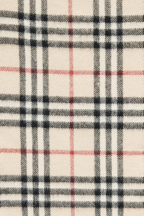 Burberry Beige Nova Check Cashmere Scarf