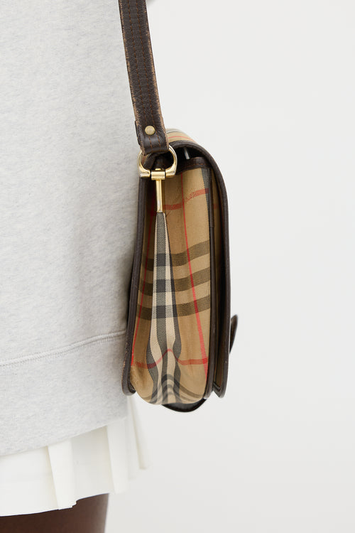 Burberry Beige Nova Check Messenger Bag