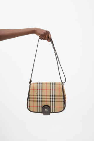 Burberry Beige Nova Check Messenger Bag