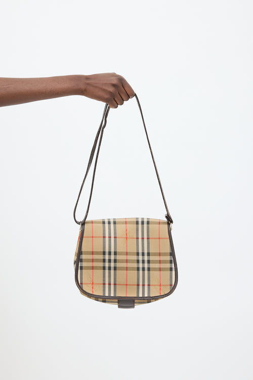 Burberry Beige Nova Check Messenger Bag