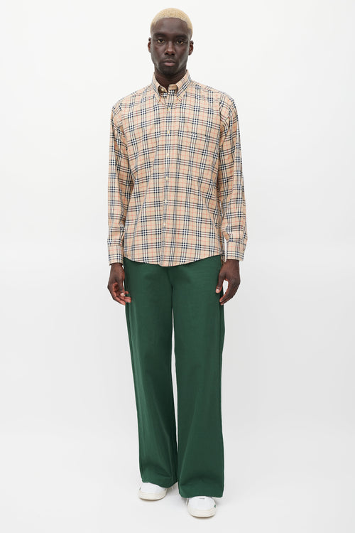 Burberry Beige Nova Check Printed Shirt