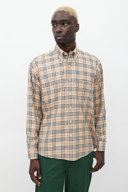 Burberry Beige Nova Check Printed Shirt