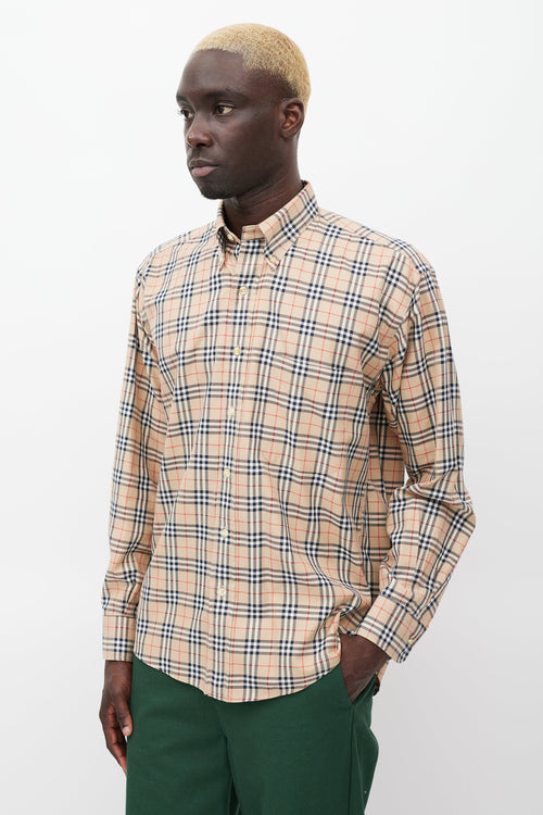 Burberry Beige Nova Check Printed Shirt