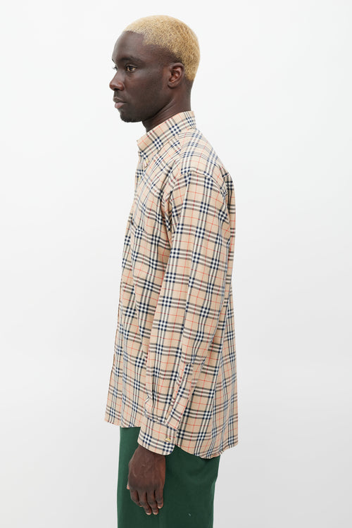 Burberry Beige Nova Check Printed Shirt