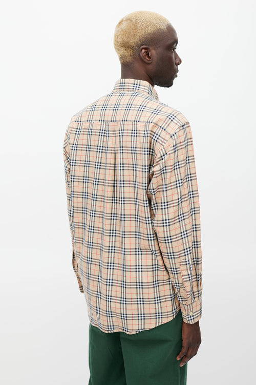 Burberry Beige Nova Check Printed Shirt