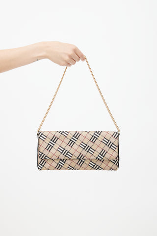 Burberry Beige Nova Check Shoulder Bag