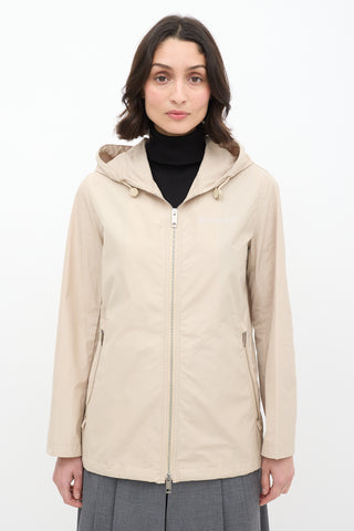 Burberry Beige Nylon Everton Zip Jacket