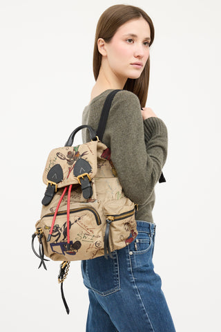 Burberry Beige 
Multicolour Nylon Cartoon Backpack