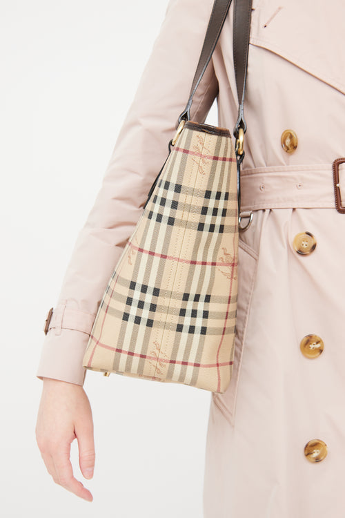 Burberry Haymarket Canvas Nick Tote Bag