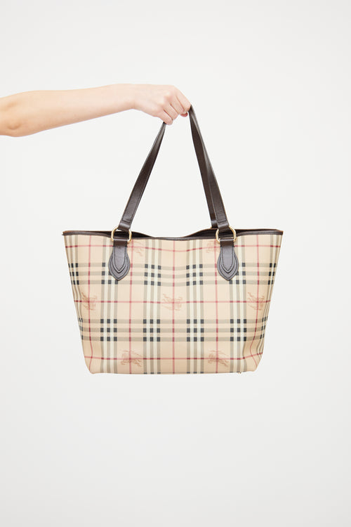 Burberry Haymarket Canvas Nick Tote Bag