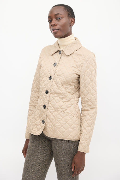 Burberry Beige Quilted Jacket