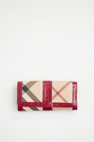 BurberryRaspberry Nova Check Nickie Wallet