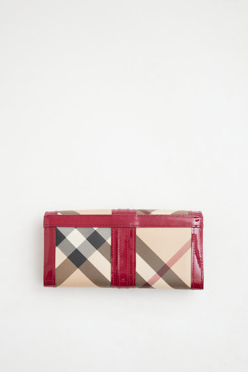 BurberryRaspberry Nova Check Nickie Wallet