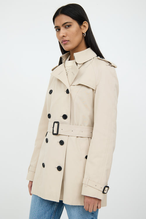 BurberryBeige Short Trench Coat