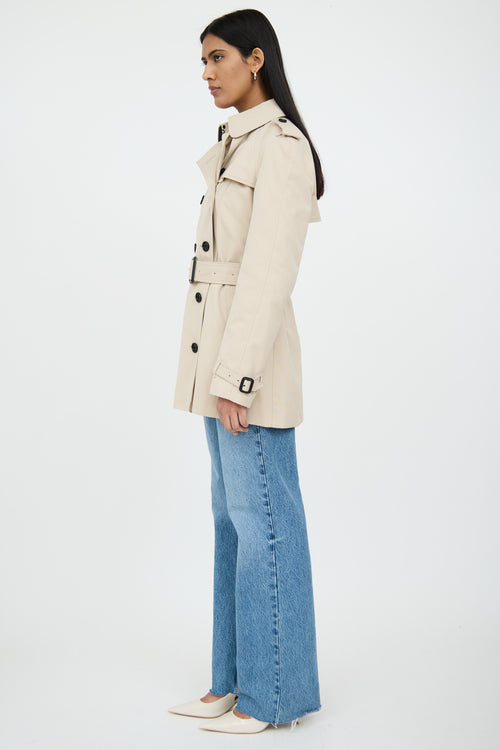 BurberryBeige Short Trench Coat