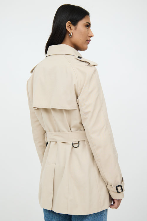 BurberryBeige Short Trench Coat