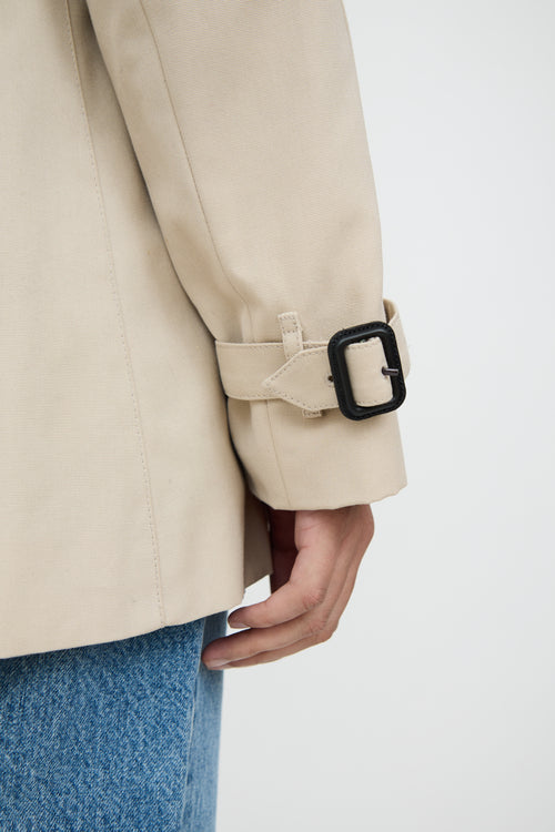 BurberryBeige Short Trench Coat