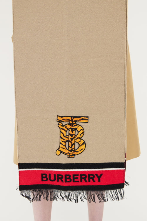 Burberry 2024 Beige Lunar New Year Scarf