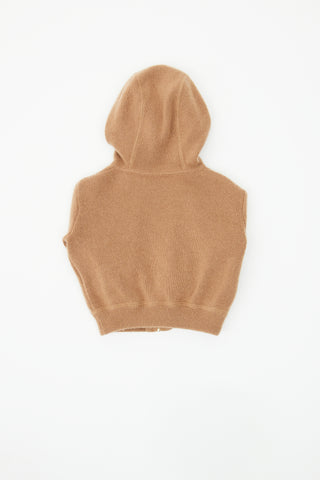 Burberry Brown Cashmere Zip Hoodie