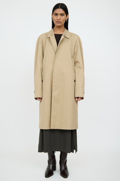 BurberryBeige Button Trench Coat