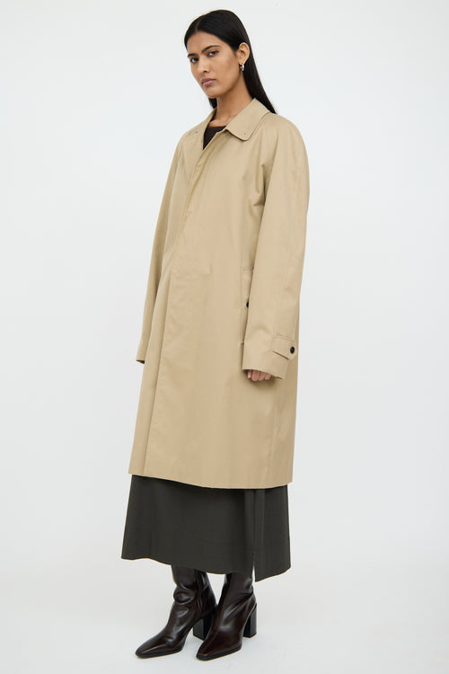 BurberryBeige Button Trench Coat