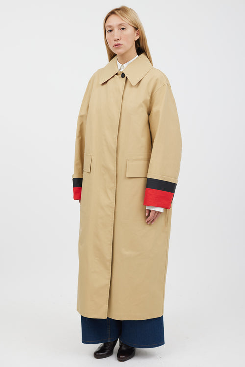 Burberry Beige Waxed Cotton Coat