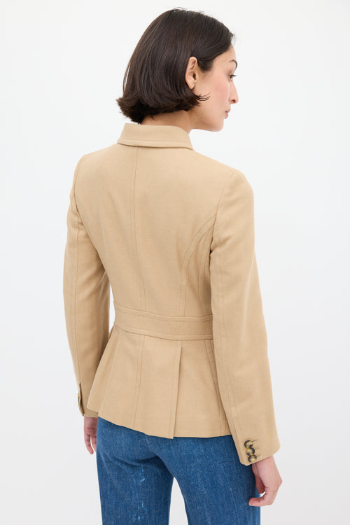 Burberry Beige Wool Panelled Jacket