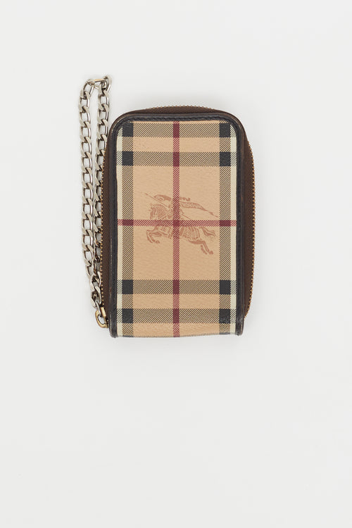 Burberry Beige 
Multi Nova Check Chain Wallet