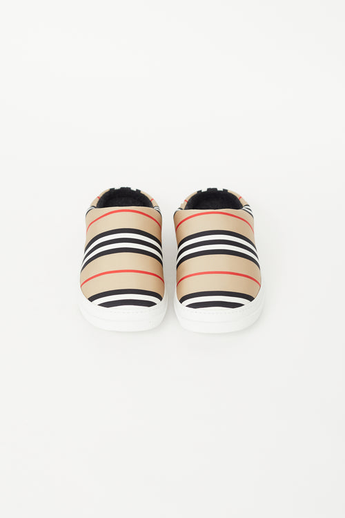 Burberry Beige 
Multi Padded Homie Stripe Slipper