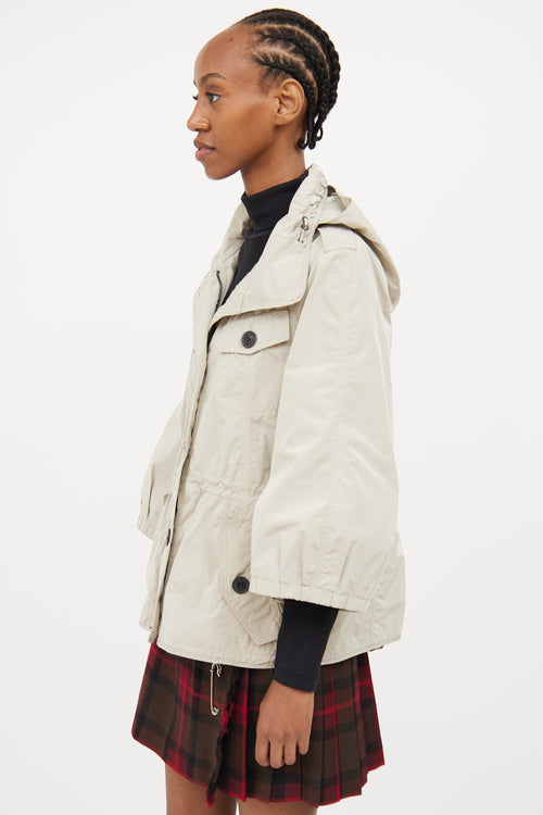 Burberry Beige Crop Rain Jacket