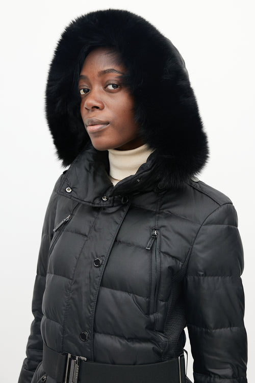 Burberry Black Abbeydale Down Puffer Coat